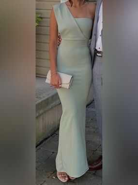 sage green acetate slinky bardot long sleeve maxi dress sage green acetate slinky bardot long sleeve maxi dress Ashford Asymmetrical Slinky Maxi Dress